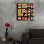 Mondrian Style Bookshelf by Rey Klimt - 24x24 acrylic wall art in a room