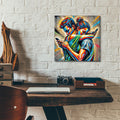 Modern Hug by Rey Klimt - 12x12 acrylic wall art in a room