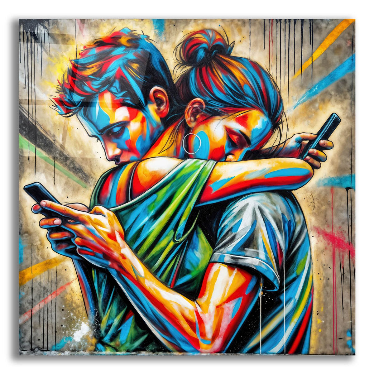 Modern Hug by Rey Klimt acrylic glass wall art