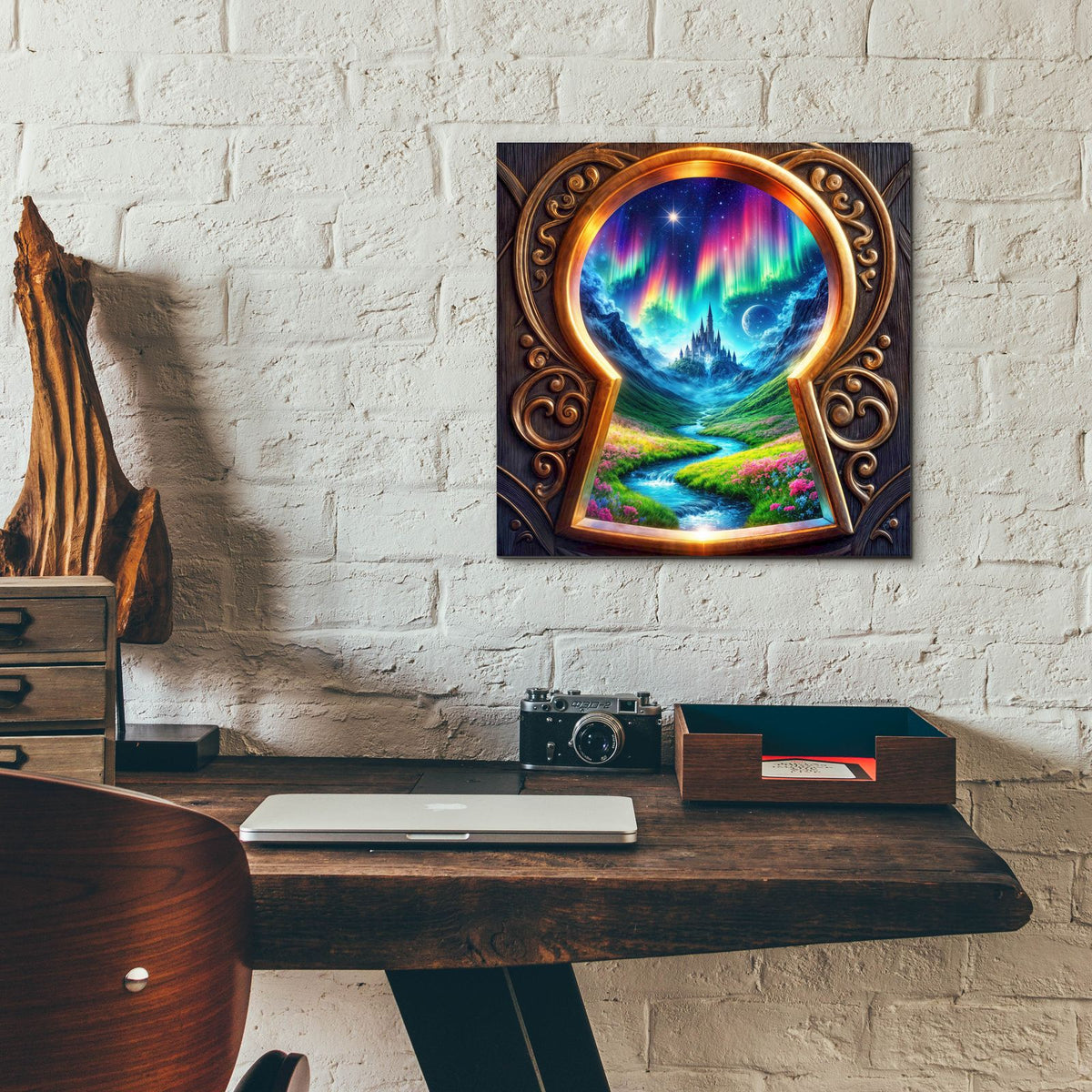 Key To Magic by Rey Klimt - 12x12 acrylic wall art in a room
