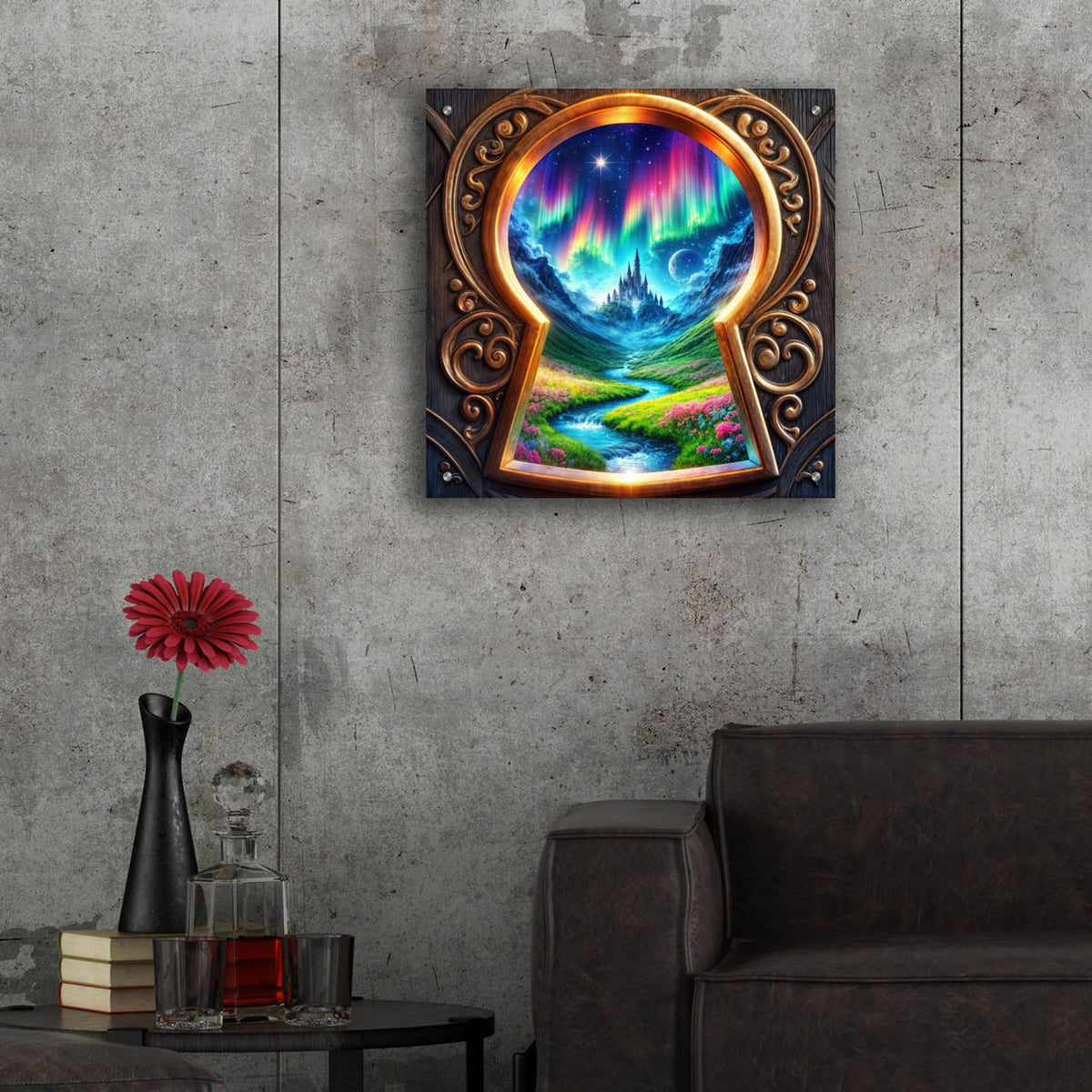 Key To Magic by Rey Klimt - 24x24 acrylic wall art in a room
