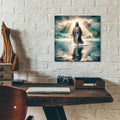 Jesus Walking On Water by Rey Klimt - 12x12 acrylic wall art in a room