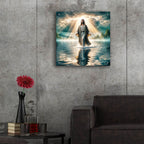 Jesus Walking On Water by Rey Klimt - 24x24 acrylic wall art in a room