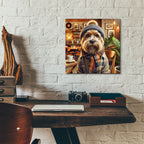 Hipster Dog 1 by Rey Klimt - 12x12 acrylic wall art in a room