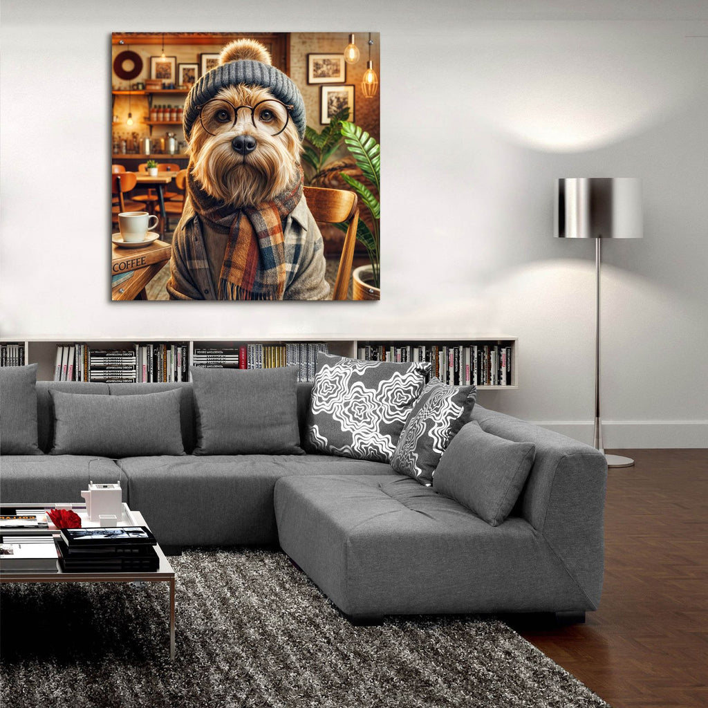 Hipster Dog 1 by Rey Klimt - 36x36 acrylic wall art in a room