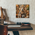 Hipster Dog - Golden Retriever by Rey Klimt - 12x12 acrylic wall art in a room