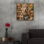 Hipster Dog - Golden Retriever by Rey Klimt - 24x24 acrylic wall art in a room