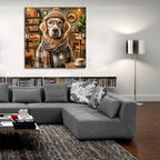 Hipster Dog - Golden Retriever by Rey Klimt - 36x36 acrylic wall art in a room