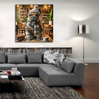 Hipster Dog - French Bulldog by Rey Klimt - 36x36 acrylic wall art in a room