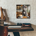 Hipster Cat In Coffee Shop by Rey Klimt - 12x12 acrylic wall art in a room
