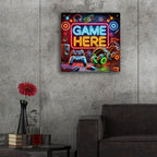 Game Here by Rey Klimt - 24x24 acrylic wall art in a room
