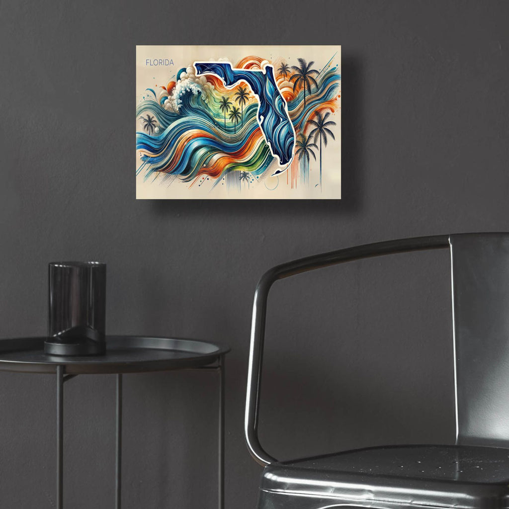 Florida Abstract by Rey Klimt - 16x12 acrylic wall art in a room