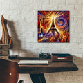 Eiffel Tower, Paris Abstract by Rey Klimt - 12x12 acrylic wall art in a room
