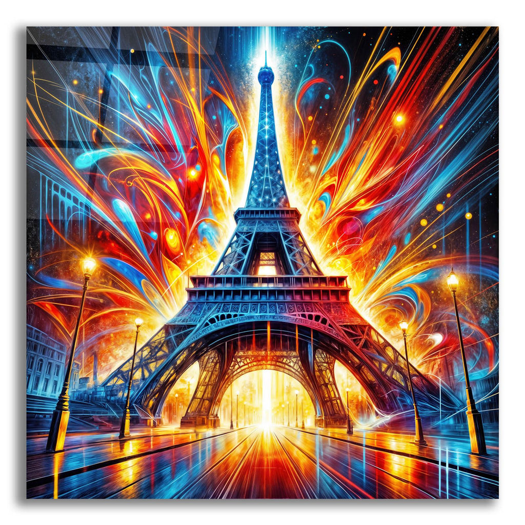Eiffel Tower Abstract by Rey Klimt acrylic glass wall art