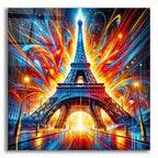 Eiffel Tower Abstract by Rey Klimt acrylic glass wall art