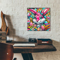 Easter Bunny - Vivid Abstract by Rey Klimt - 12x12 acrylic wall art in a room