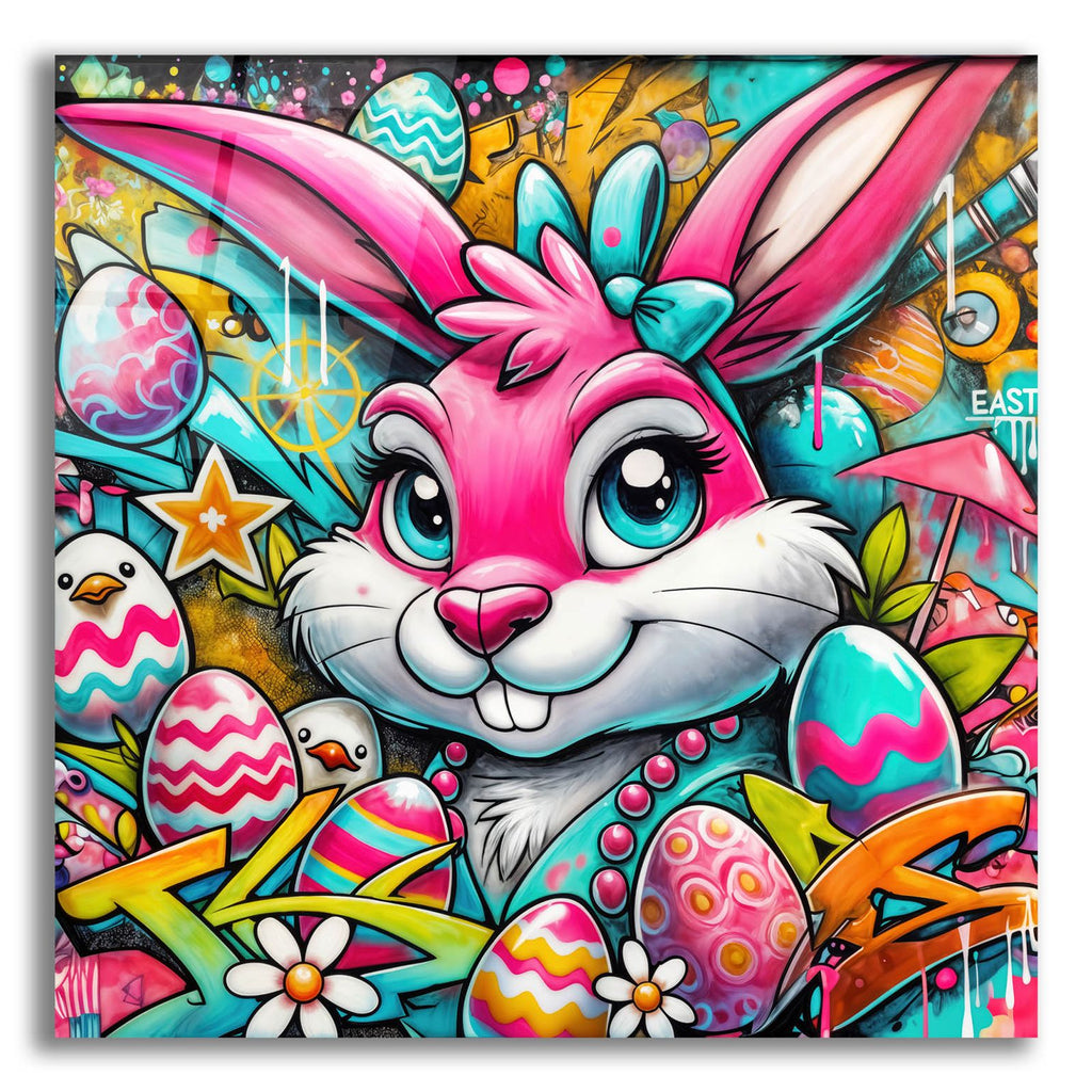 Easter Bunny - Vivid Abstract by Rey Klimt acrylic glass wall art