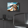 Dog On Road Trip - Golden Doodle by Rey Klimt - 16x12 acrylic wall art in a room