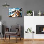 Dog On Road Trip - Golden Doodle by Rey Klimt - 24x16 acrylic wall art in a room