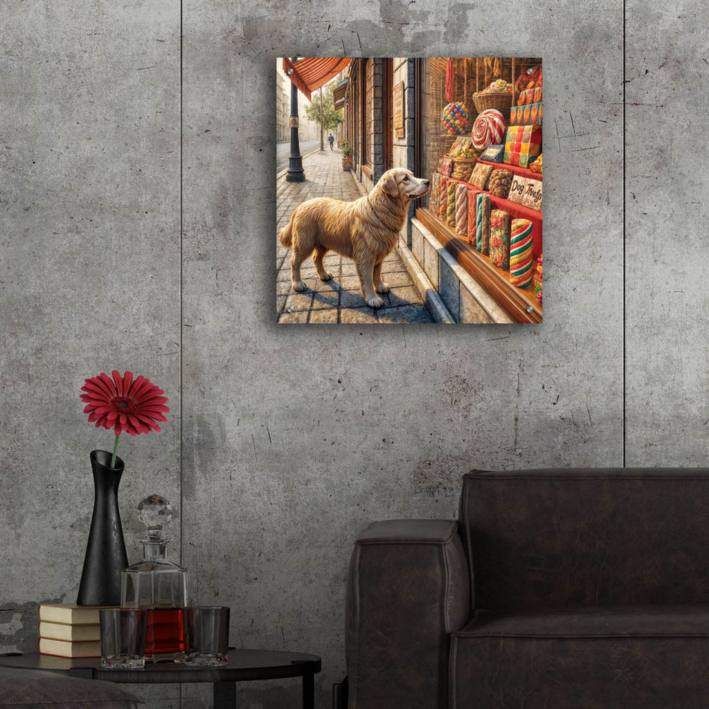 Dog Needs Treats by Rey Klimt - 24x24 acrylic wall art in a room