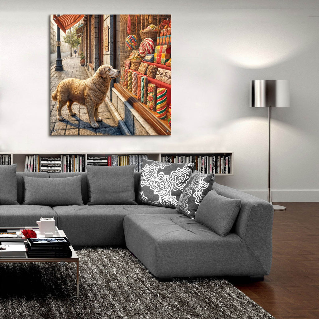 Dog Needs Treats by Rey Klimt - 36x36 acrylic wall art in a room