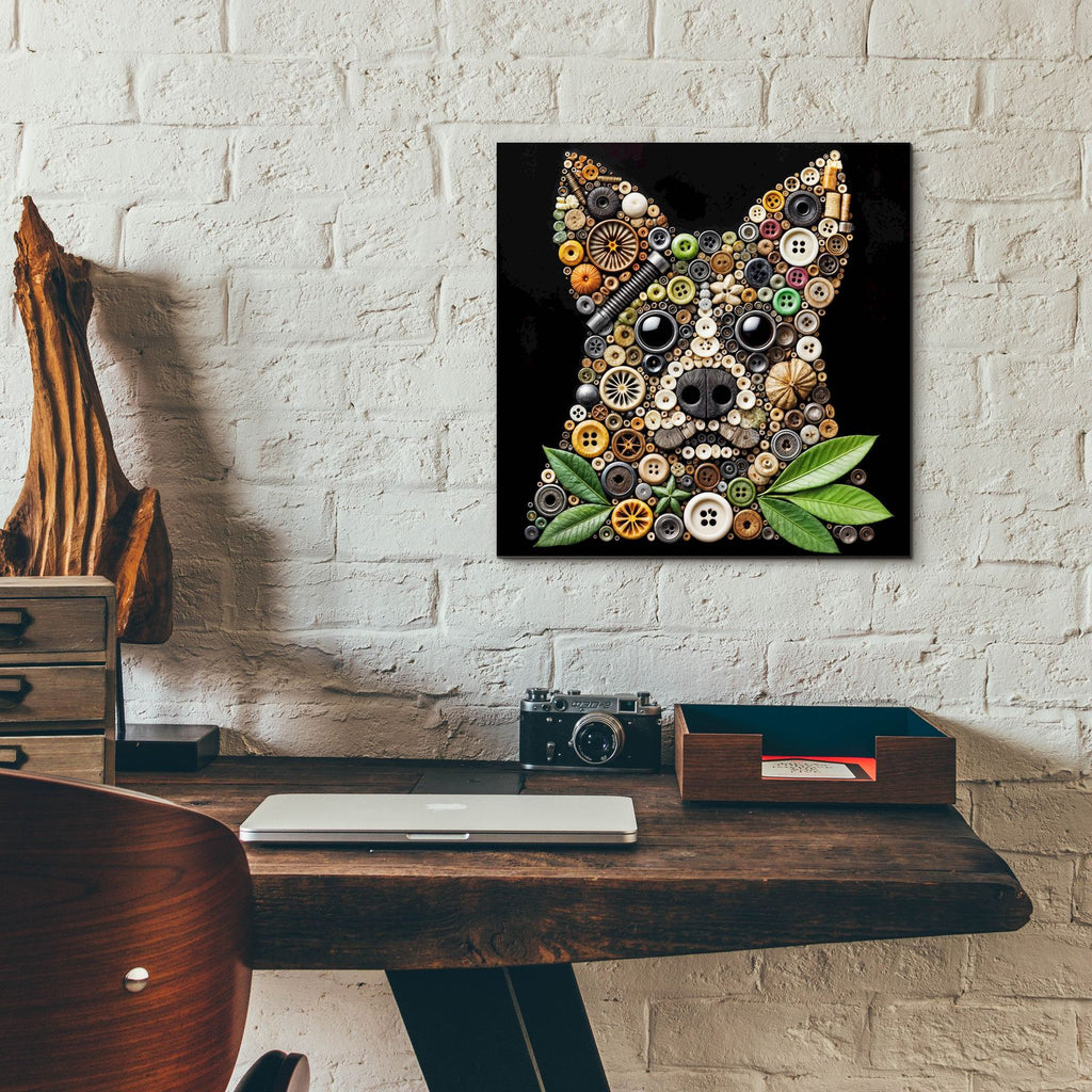 Dog Collage by Rey Klimt - 12x12 acrylic wall art in a room