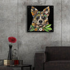 Dog Collage by Rey Klimt - 24x24 acrylic wall art in a room