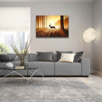 Deer Morning Sepia by Rey Klimt - 36x24 acrylic wall art in a room