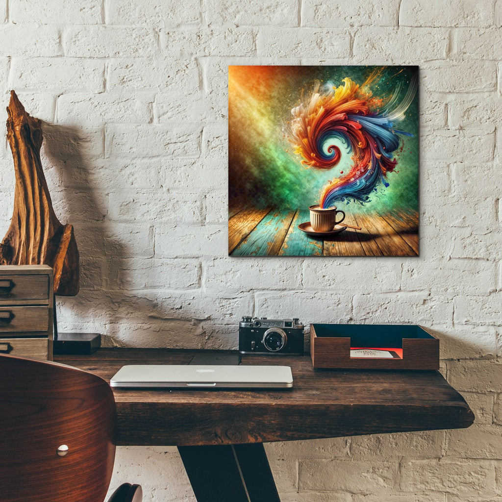 Colorful Tea Aroma by Rey Klimt - 12x12 acrylic wall art in a room