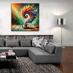 Colorful Tea Aroma by Rey Klimt - 36x36 acrylic wall art in a room