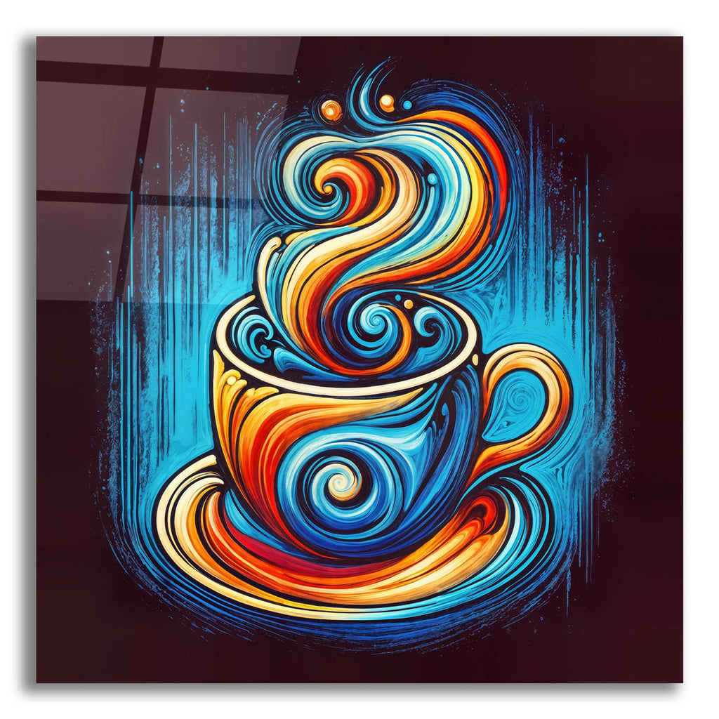 Coffee Cup Abstract by Rey Klimt acrylic glass wall art