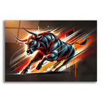 Charging Bull by Rey Klimt acrylic glass wall art