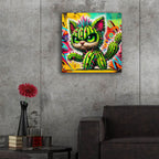 Catctus Cat by Rey Klimt - 24x24 acrylic wall art in a room
