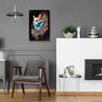 Cat Portrait - Graffiti Style by Rey Klimt - 16x24 acrylic wall art in a room