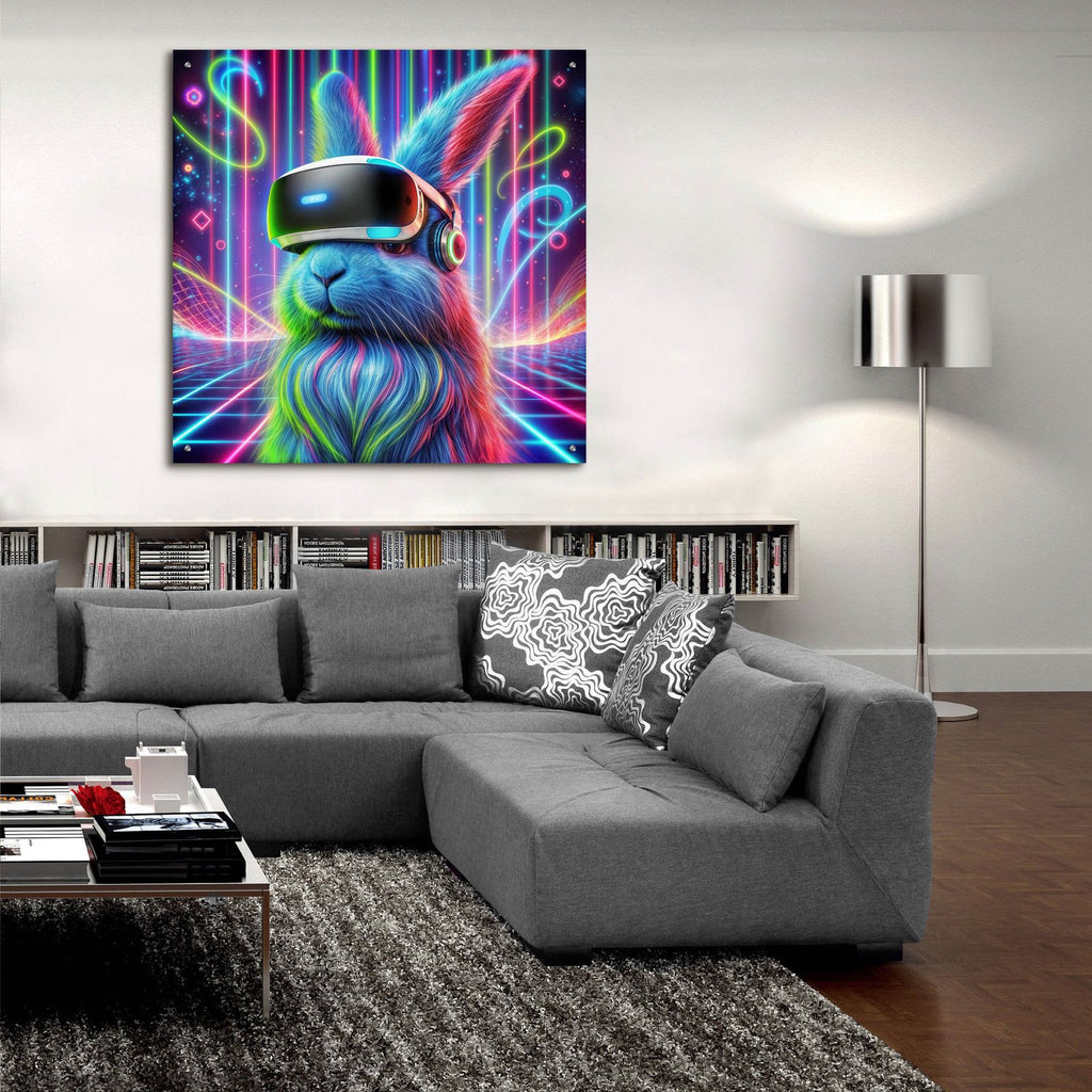 Bunny Vr Headset by Rey Klimt - 36x36 acrylic wall art in a room