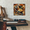 Bitcoin Mining by Rey Klimt - 12x12 acrylic wall art in a room