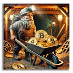 Bitcoin Mining by Rey Klimt acrylic glass wall art