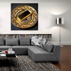 Bitcoin Gold by Rey Klimt - 36x36 acrylic wall art in a room