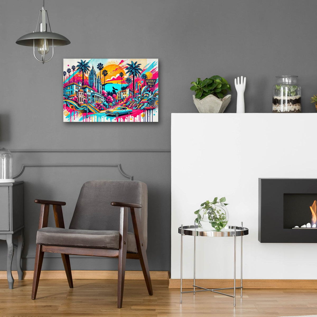 Beverly Hills by Rey Klimt - 24x16 acrylic wall art in a room