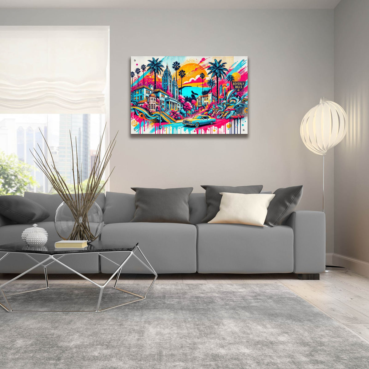 Beverly Hills by Rey Klimt - 36x24 acrylic wall art in a room