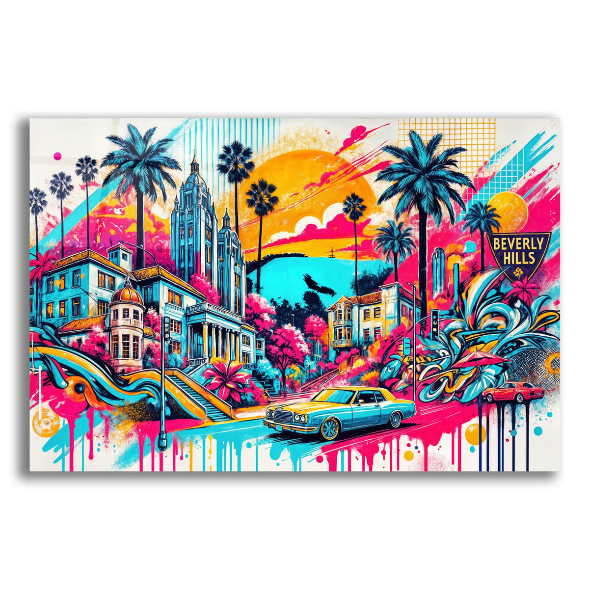 Beverly Hills by Rey Klimt acrylic glass wall art