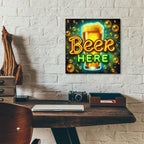 Beer Here by Rey Klimt - 12x12 acrylic wall art in a room