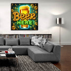 Beer Here by Rey Klimt - 36x36 acrylic wall art in a room