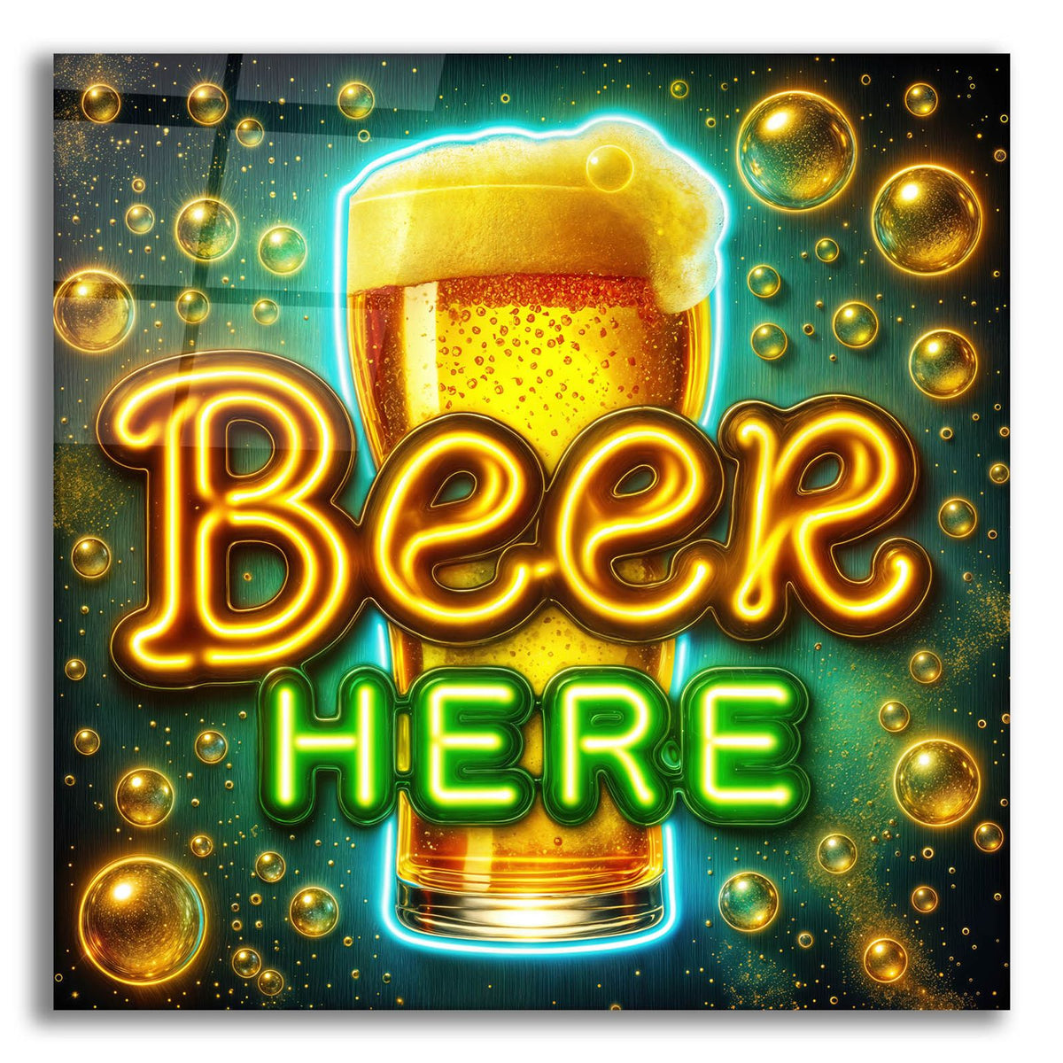 Beer Here by Rey Klimt acrylic glass wall art