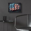 American Flag Paint Splash Style by Rey Klimt - 16x12 acrylic wall art in a room
