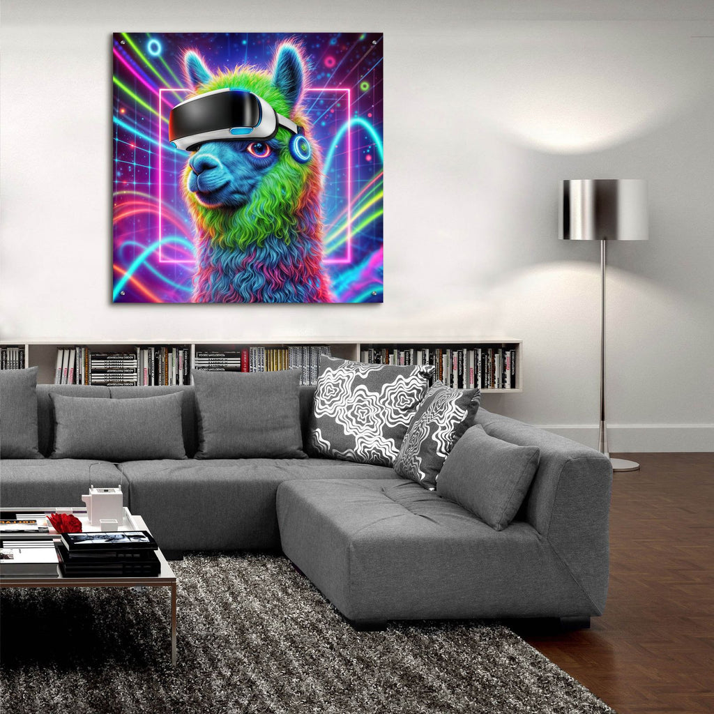 Alpaca Vr Headset by Rey Klimt - 36x36 acrylic wall art in a room