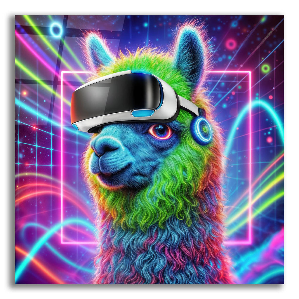 Alpaca Vr Headset by Rey Klimt acrylic glass wall art