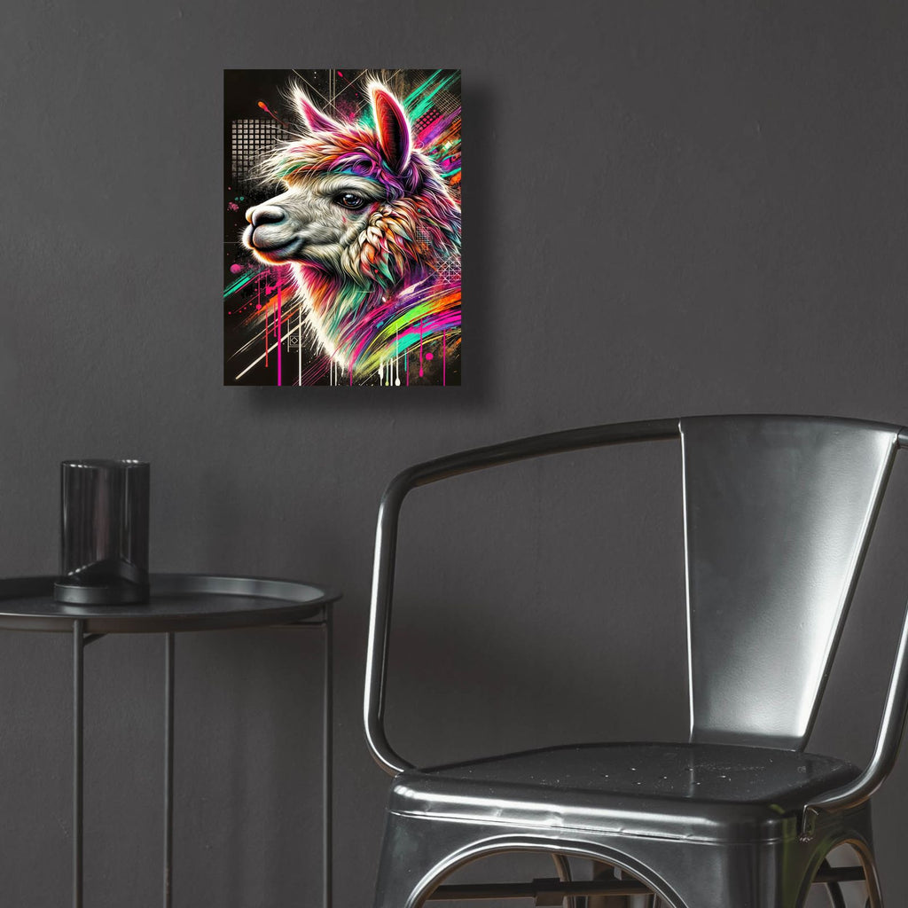 Alpaca Abstract by Rey Klimt - 12x16 acrylic wall art in a room