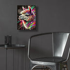Alpaca Abstract by Rey Klimt - 12x16 acrylic wall art in a room