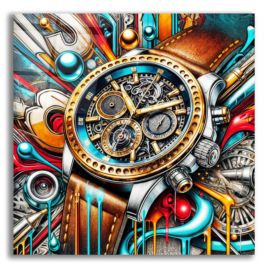 Abstract Watch by Rey Klimt acrylic glass wall art
